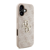 Guess PU 4G Fém Logós Pántos Tok iPhone 16 Pink tok - 1. kép