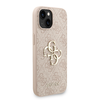Guess PU 4G Metal Logo Strap tok iPhone 15 pink - 1. kép