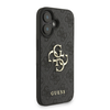 Guess PU 4G Metal Logo Szíjas tok iPhone 16 Fekete tok - 1. kép
