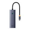 Baseus UltraJoy 4 az 1-ben hub, USB-C 3x + USB 3.0 + RJ45 (szürke) - 0. kép