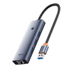 Baseus UltraJoy Series Lite 4-Port hub, USB - 4xUSB 3.0, USB-C 5V (szürke) - 0. kép