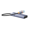 Baseus UltraJoy Series Lite 4-Port hub, USB - 4xUSB 3.0, USB-C 5V (szürke) - 4. kép