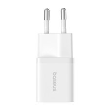 Baseus GaN5 mini 1C hálózati USB-C, Type-C töltő, 25W (fehér)