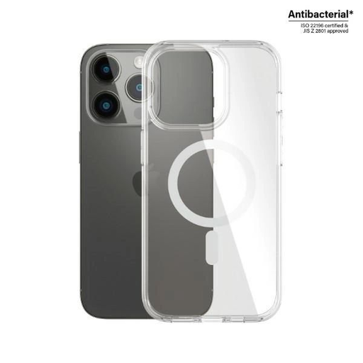 PanzerGlass HardCase MagSafe antibakteriális, katonai minősítésű tok iPhone 14 Pro - Átlátszó tok