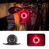 Rockbros Q1 Rear Bike Light 7 Color LED + USB-C - USB-A Cable - Black - 0. kép
