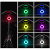 Rockbros Q1 Rear Bike Light 7 Color LED + USB-C - USB-A Cable - Black - 1. kép