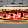 HOME HGPZ02 elektromos pizzakemence, 2000W, max. 380 °C, IPX4 védelem, 33x33 cm sütési felület, 1,5 cm-es Cordierite pizzakő, rozsdamentes ajtó - 2. kép