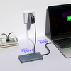 USB-C Hub 14 az 1-ben Wozinsky WDS03Y5S Multifunkcionális, Alumínium, 3 Monitorhoz, 15 cm-es Kábellel - Szürke - 4. kép