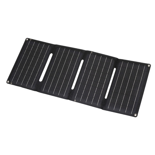 HOME MSC20W hordozható napelemes USB töltő, összecsukható, 20Watt, USB-A + USB-C + DC kimenet, PD gyorstöltés, LED töltésjelző, felakasztható, tartozék karabinerekkel