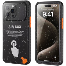  ShellBox - AirBox Vízálló IP68 (6,7 inch) - iPhone 12 Pro Max/13 Pro Max/14 Pro Max/15 Pro Max/16 Pro Max/15+/16+ - Fekete tok