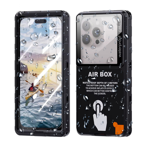 ShellBox - AirBox Vízálló IP68 Tok (max. 6,9 hüvelyk) - Univerzális Telefon Modell (max. 15 mm mélység) - Fekete ShellBox - AirBox Vízálló IP68 Tok (max. 6,9 hüvelyk) - Univerzális Telefon Modell (max. 15 mm mélység) - Fekete