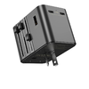 JELLICO univerzális utazó adapter S9 PD 2xUSB-C + 1xUSB 3.4A Max 2500W Fekete - 3. kép
