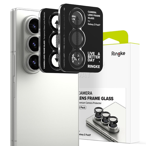 Ringke kamera keretvédő 2 db-os Galaxy Z Fold 7 fekete üvegfólia Ringke kamera keretvédő 2 db-os Galaxy Z Fold 7 fekete üvegfólia