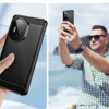 HONOR 400 Pro fekete carbon mintás tok szilikon - 2. kép