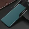 Huawei P40 Lite E zöld Eco Leather View Case intelligens fliptok - 0. kép