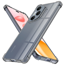  Techsuit - Ütésálló Átlátszó Szilikon - Honor 400 Pro - Füstfekete tok