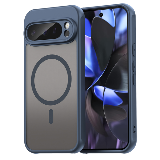 Techsuit - HaloFrost II MagSafe - Google Pixel 9 Pro - Tengerészkék tok Techsuit - HaloFrost II MagSafe - Google Pixel 9 Pro - Tengerészkék tok