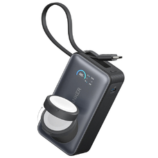  Anker - MagGo Power Bank (A1657H11) - Apple Watch számára, Gyors töltés, Ultravékony, 10000mAh, Qi2 35W Type-C kábellel - Fekete