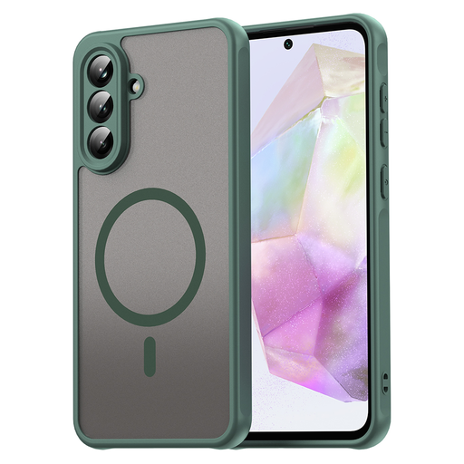 Techsuit - HaloFrost II MagSafe - Samsung Galaxy A56 5G - Zöld tok Techsuit - HaloFrost II MagSafe - Samsung Galaxy A56 5G - Zöld tok