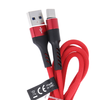 Maxlife MXUC-01 kábel USB - micro USB 1,0 m 2A piros nylon - 1. kép