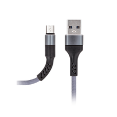 Maxlife MXUC-01 kábel USB - microUSB 1,0 m 2A szürke nylon