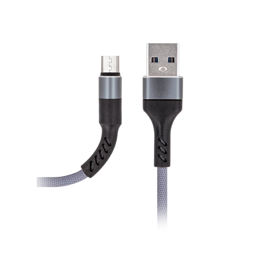 Maxlife MXUC-01 kábel USB - microUSB 1,0 m 2A szürke nylon