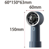 Techsuit - Kézi ventilátor (HX130) - Digitális kijelző, Ultra csendes, 1200mAh - Kék - 2. kép