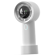 Techsuit - Kézi Ventilátor (HX130) - Digitális Kijelző, Ultra Csendes, 1200mAh - Fehér