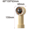Techsuit - Kézi Ventilátor (HX130) - Digitális Kijelző, Ultra Csendes, 1200mAh - Sárga - 4. kép
