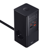  Baseus - Töltőállomás (E00023609113-00) - 2xUSB, 2xType-C, Schuko, LED kijelző, Gyors töltés 100W, 1.5m - Fekete - 3. kép