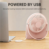 Techsuit - Mini Ventilátor (CT-108) - Hordozható, Újratölthető, USB - Rózsaszín - 3. kép