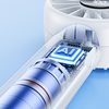  Techsuit - Mini Hordozható Kézi Ventilátor (CT-110) - LED Digitális Kijelzővel, USB Újratölthető, Nagy Sebesség - Rózsaszín - 1. kép