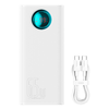  Baseus - Power Bank (P10022402223-00) - 4x USB, Type-C, Lightning, Micro-USB, Gyors töltés, 65W, 26800mAh, USB-C kábel - Fehér - 2. kép