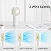  JisuLife - Prémium hordozható mini ventilátor Life6 (FA20X) - USB-C újratölthető, 3 szélerősségi fokozat, 4000mAh - Fehér - 4. kép