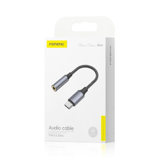 FONENG adapter BM30 USB-C - JACK 3.5MM 0.14M Fekete