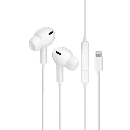 JELLICO vezetékes fülhallgató EP3A Lightning mikrofonnal 1.2M Fehér