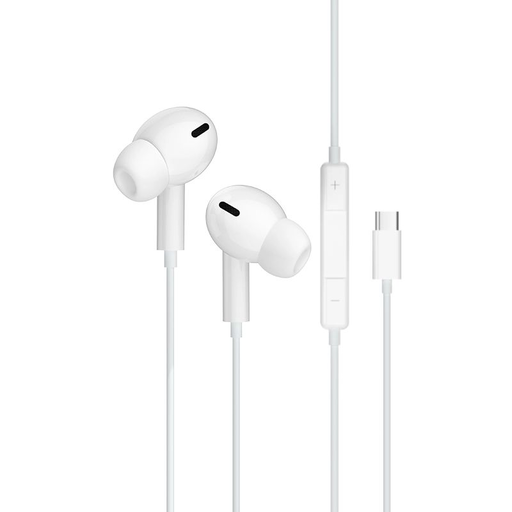 JELLICO vezetékes fülhallgatók EP3A USB-C mikrofonnal 1.2M Fehér