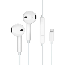 JELLICO vezetékes fülhallgatók EP2A Lightning mikrofonnal 1.2M fehér
