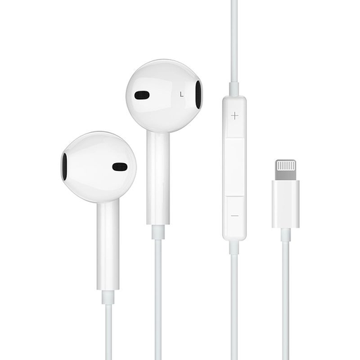 JELLICO vezetékes fülhallgatók EP2A Lightning mikrofonnal 1.2M fehér