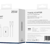 JELLICO fali töltő EU25 PD 25W 1xUSB-C + kábel USB-C - USB-C Fehér - 0. kép