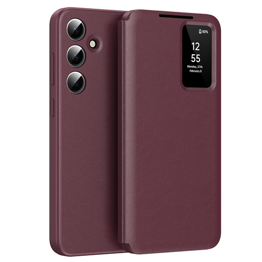 Techsuit - SmartView sorozat - Samsung Galaxy A56 5G - Piros tok Techsuit - SmartView sorozat - Samsung Galaxy A56 5G - Piros tok