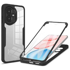  Techsuit - ColorVerse 360 Sorozat + Képernyővédő - Honor 400 - Fekete tok