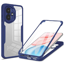  Techsuit - ColorVerse 360 sorozat + Képernyővédő - Honor 400 - Kék tok