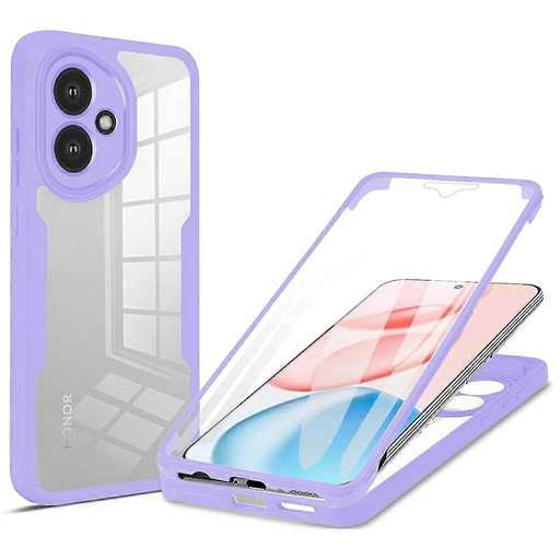 Techsuit - ColorVerse 360 Sorozat + Képernyővédő - Honor 400 - Lila tok Techsuit - ColorVerse 360 Sorozat + Képernyővédő - Honor 400 - Lila tok