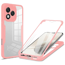  Techsuit - ColorVerse 360 Sorozat + Képernyővédő - Honor 400 Lite - Rózsaszín tok