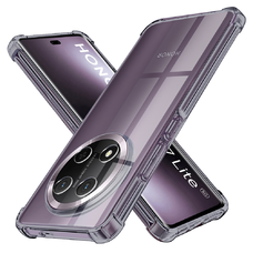  Techsuit - Ütésálló Átlátszó Szilikon - Honor Magic7 Lite / X9c - Füst Fekete tok