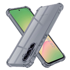  Techsuit - Ütésálló Átlátszó Szilikon - Samsung Galaxy A56 5G - Füstfekete tok