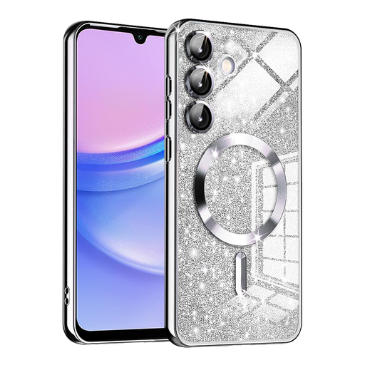 Techsuit - Luxus Csillogó MagSafe - Samsung Galaxy A15 4G / A15 5G - Ezüst tok Techsuit - Luxus Csillogó MagSafe - Samsung Galaxy A15 4G / A15 5G - Ezüst tok