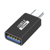  Techsuit - OTG Adapter AluCoreX (A14) - USB-ről Type-C-re, 10 Gbps, Plug and Play, Alumínium ötvözet, Gyors adatátvitel - Fekete - 1. kép