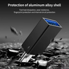  Techsuit - OTG Adapter AluCoreX (A14) - USB-ről Type-C-re, 10 Gbps, Plug and Play, Alumínium ötvözet, Gyors adatátvitel - Fekete - 2. kép
